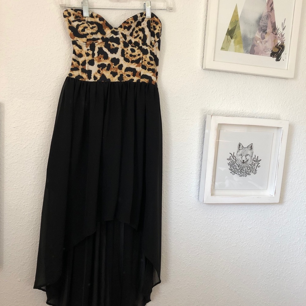 High low cheetah dress
